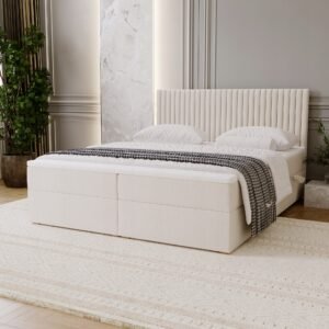 Lozko-do-sypialni-MALDO-160x200-z-PIKOWANYM-zaglowkiem-2x-pojemnik-KOLORY Pat tapițat MALDO cu ladă de depozitare