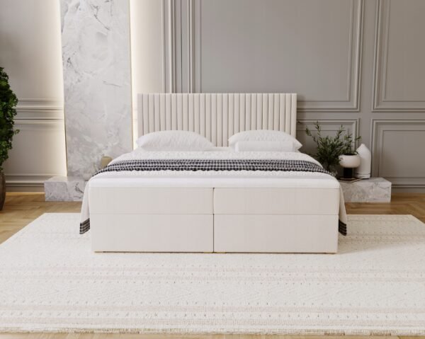 Lozko-do-sypialni-MALDO-160x200-z-PIKOWANYM-zaglowkiem-2x-pojemnik-KOLORY-Kod-producenta-MALDO Pat tapițat MALDO cu ladă de depozitare