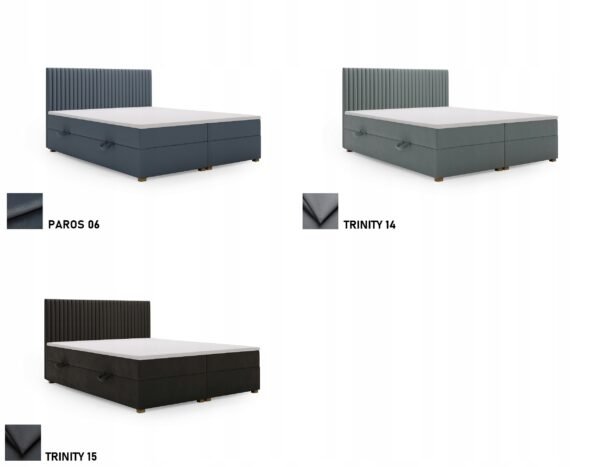 Lozko-do-sypialni-MALDO-160x200-z-PIKOWANYM-zaglowkiem-2x-pojemnik-KOLORY-Rodzaj-lozka-podwojne Pat tapițat MALDO cu ladă de depozitare