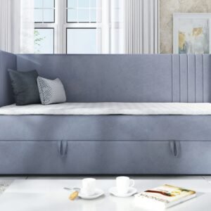 Lozko-mlodziezowe-dzieciece-MOLI-100x200-lub-POD-WYMIAR-z-MATERACEM-Kod-producenta-Moli Pat tineret MOLI cu ladă de depozitare