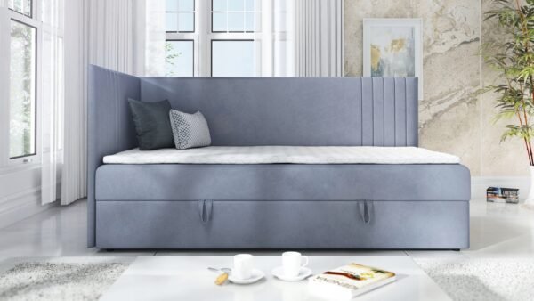 Lozko-mlodziezowe-dzieciece-MOLI-100x200-lub-POD-WYMIAR-z-MATERACEM-Kod-producenta-Moli Pat tineret MOLI cu ladă de depozitare