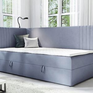 Lozko-mlodziezowe-dzieciece-MOLI-100x200-lub-POD-WYMIAR-z-MATERACEM-Kolekcja-Moli Pat tineret MOLI cu ladă de depozitare