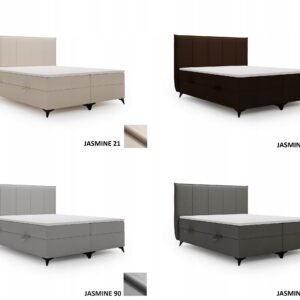 Lozko-sypialniane-SOFIA-160x200-z-wezglowiem-pojemnikami-na-posciel-BONELL-Rodzaj-lozka-podwojne Pat tapițat continental SOFIA cu ladă de depozitare