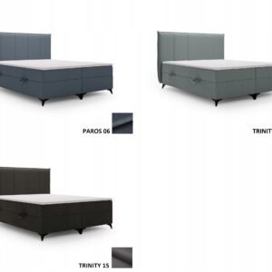 Lozko-sypialniane-SOFIA-160x200-z-wezglowiem-pojemnikami-na-posciel-BONELL-Wykonanie-mebla-tapicerowane Pat tapițat continental SOFIA cu ladă de depozitare