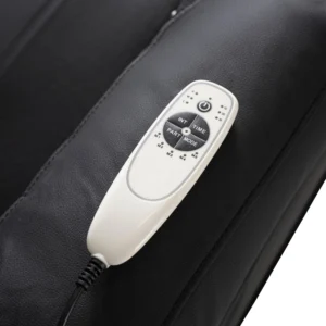 Scaun de masaj rabatabil din piele ecologică neagră BOX