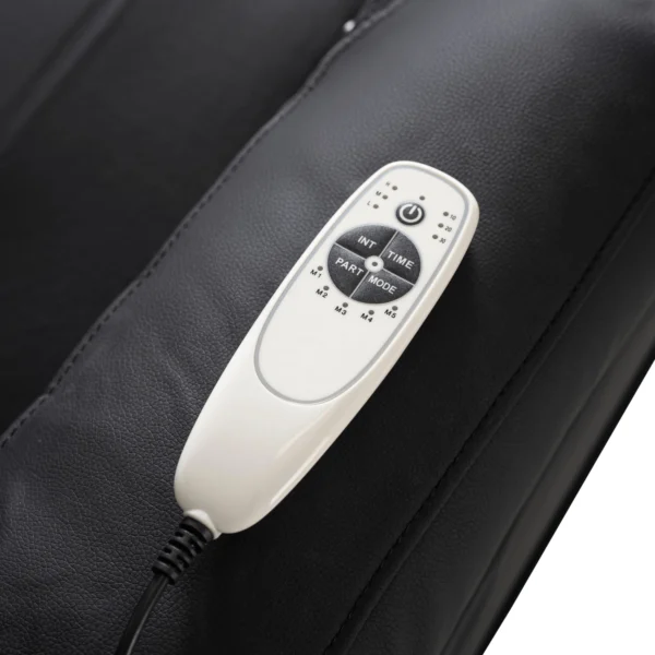 Scaun de masaj rabatabil din piele ecologică neagră BOX