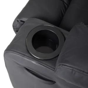 Scaun de masaj rabatabil din piele ecologică neagră BOX