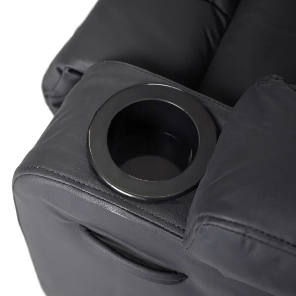 Scaun de masaj rabatabil din piele ecologică neagră BOX