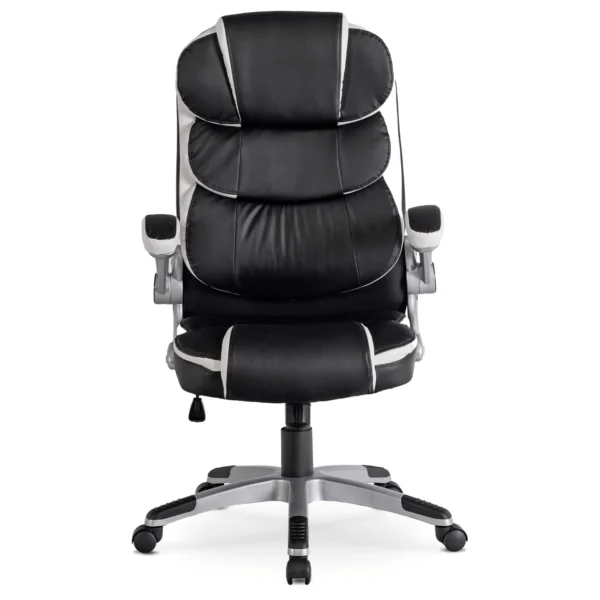 product-1381-1 Fotoliu pivotant LIVERPOOL Piele ecologică neagră — MOBILA