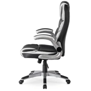 product-1381-2 Fotoliu pivotant LIVERPOOL Piele ecologică neagră — MOBILA
