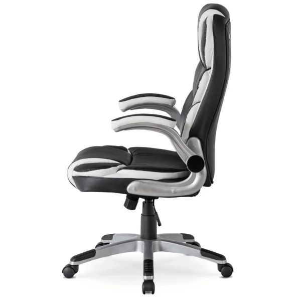 product-1381-2 Fotoliu pivotant LIVERPOOL Piele ecologică neagră — MOBILA