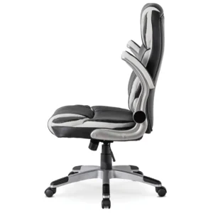 product-1381-3 Fotoliu pivotant LIVERPOOL Piele ecologică neagră — MOBILA