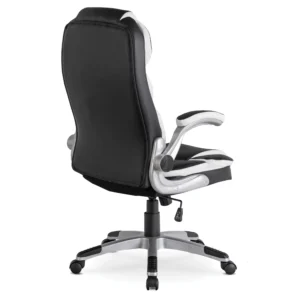 product-1381-4 Fotoliu pivotant LIVERPOOL Piele ecologică neagră — MOBILA