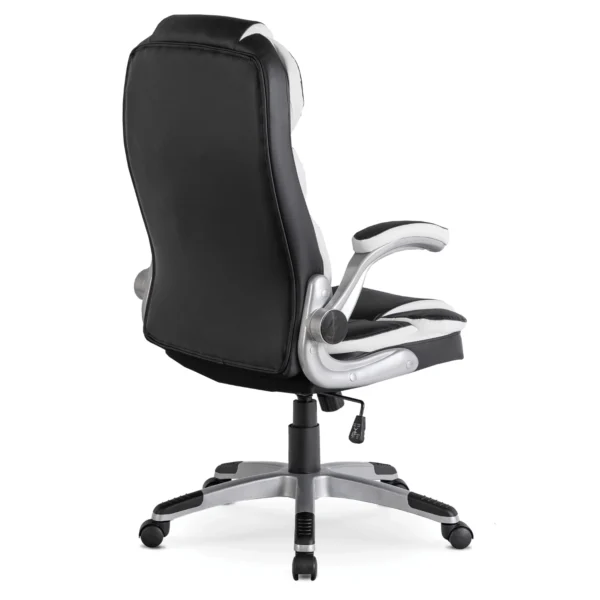 product-1381-4 Fotoliu pivotant LIVERPOOL Piele ecologică neagră — MOBILA