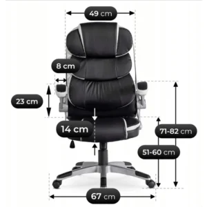 product-1381-6 Fotoliu pivotant LIVERPOOL Piele ecologică neagră — MOBILA