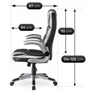 product-1381-7 Fotoliu pivotant LIVERPOOL Piele ecologică neagră — MOBILA