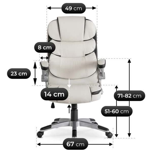 product-1391-7 Fotoliu pivotant LIVERPOOL Eco-piele alb — MOBILA