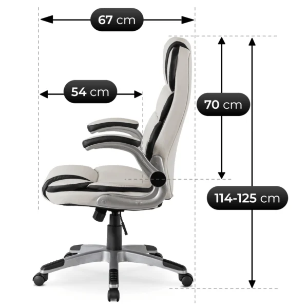 product-1391-8 Fotoliu pivotant LIVERPOOL Eco-piele alb — MOBILA