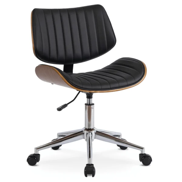 product-1436-0 TEKSAS Fotoliu pivotant negru piele ecologică — MOBILA
