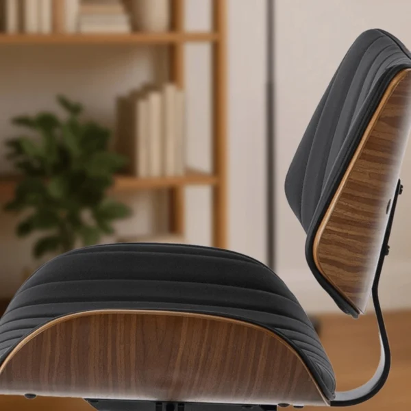 product-1436-1 TEKSAS Fotoliu pivotant negru piele ecologică — MOBILA