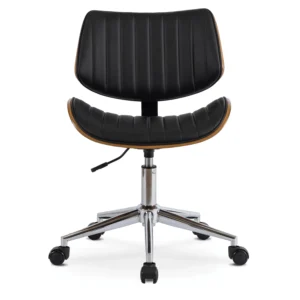 product-1436-3 TEKSAS Fotoliu pivotant negru piele ecologică — MOBILA