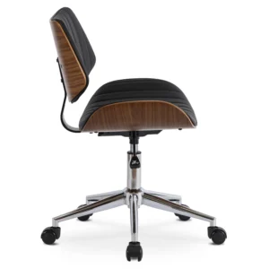 product-1436-4 TEKSAS Fotoliu pivotant negru piele ecologică — MOBILA