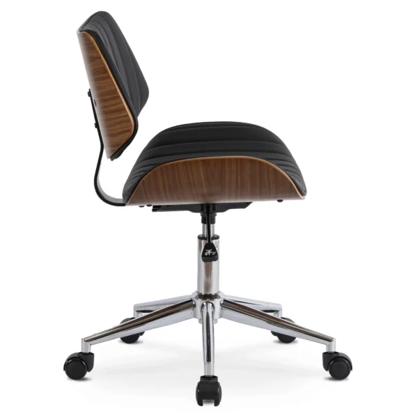 product-1436-4 TEKSAS Fotoliu pivotant negru piele ecologică — MOBILA