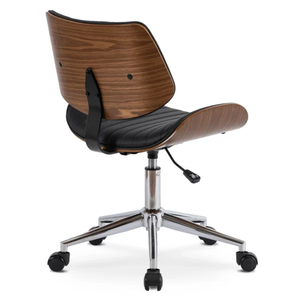 product-1436-5 TEKSAS Fotoliu pivotant negru piele ecologică — MOBILA