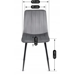 product-1458-10 Scaun IBIS din catifea gri — MOBILA