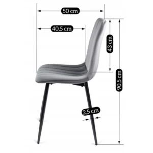 product-1458-9 Scaun IBIS din catifea gri — MOBILA