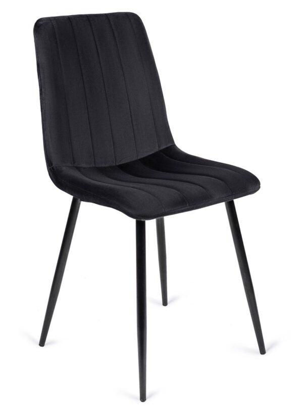 Scaun IBIS Velur negru — MOBILA