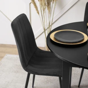 Scaun IBIS Velur negru — MOBILA