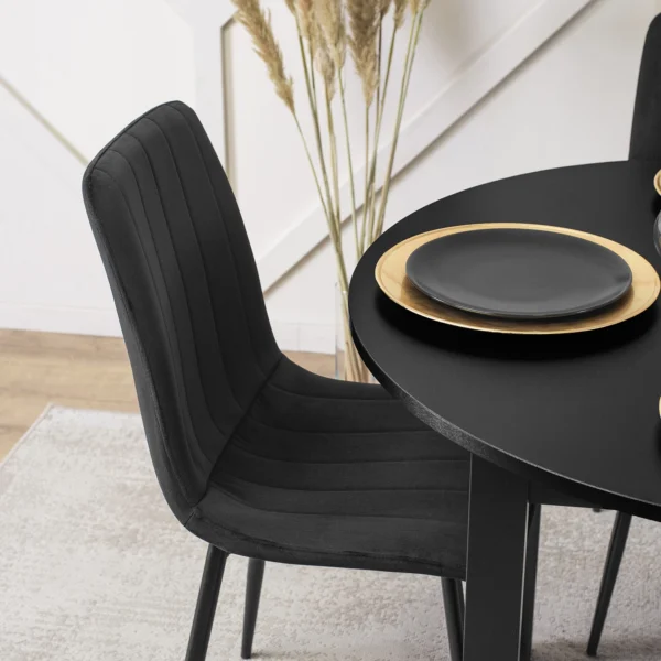 Scaun IBIS Velur negru — MOBILA