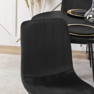 Scaun IBIS Velur negru — MOBILA