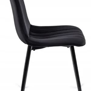 Scaun IBIS Velur negru — MOBILA