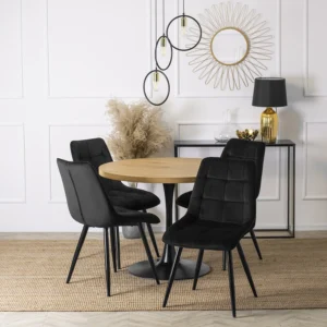 product-1495-0 Scaun RIO Velur negru — MOBILA
