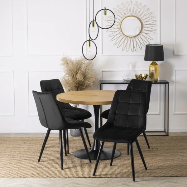product-1495-0 Scaun RIO Velur negru — MOBILA