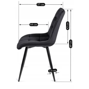 product-1495-7 Scaun RIO Velur negru — MOBILA