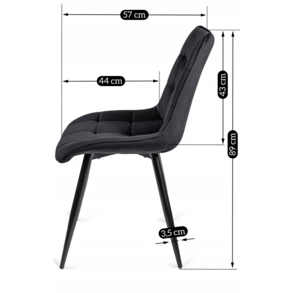 product-1495-7 Scaun RIO Velur negru — MOBILA