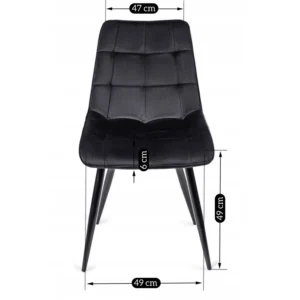 product-1495-8 Scaun RIO Velur negru — MOBILA