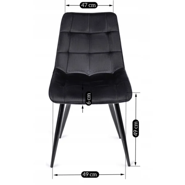 product-1495-8 Scaun RIO Velur negru — MOBILA