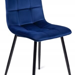 Scaun PERU din velur albastru închis