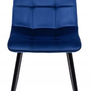 Scaun PERU din velur albastru închis