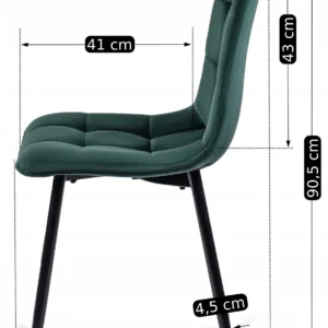 Scaun PERU din catifea verde