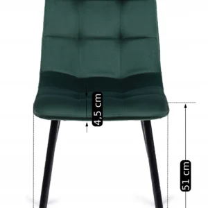 Scaun PERU din catifea verde