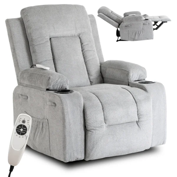 BOX 2 Scaun de masaj reclinabil gri