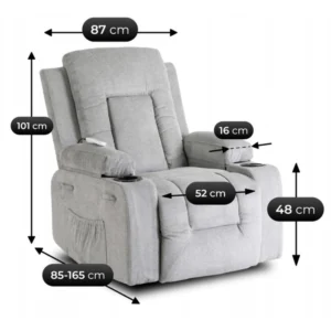 BOX 2 Scaun de masaj reclinabil gri