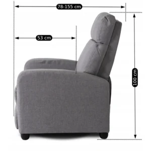 Fotoliu reclinabil DANNY Gri
