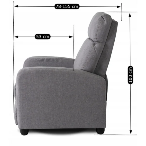 Fotoliu reclinabil DANNY Gri