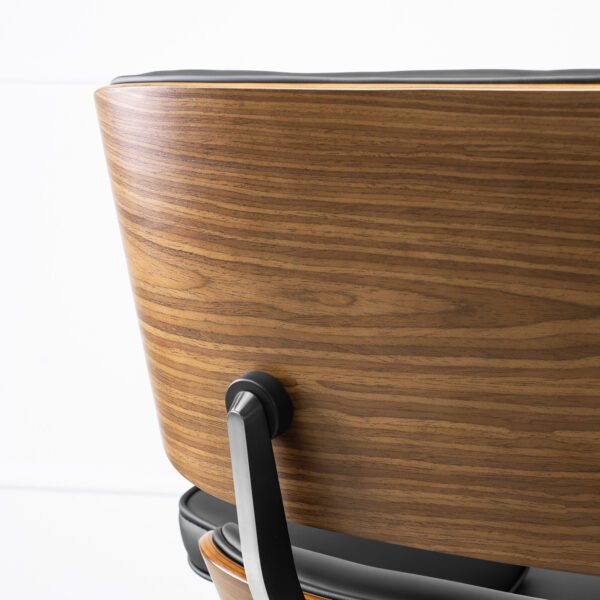 Scaun reclinabil PALERMO cu suport pentru picioare, piele ecologică neagră